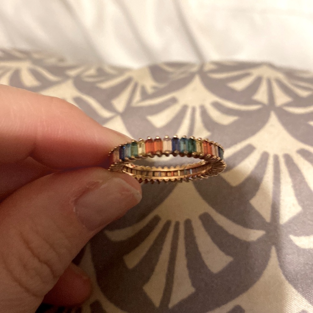 Rainbow stone ring.